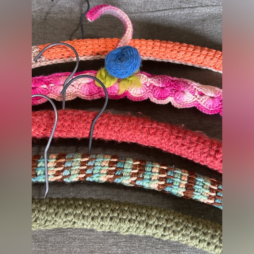 VINTAGE crotchet hangers